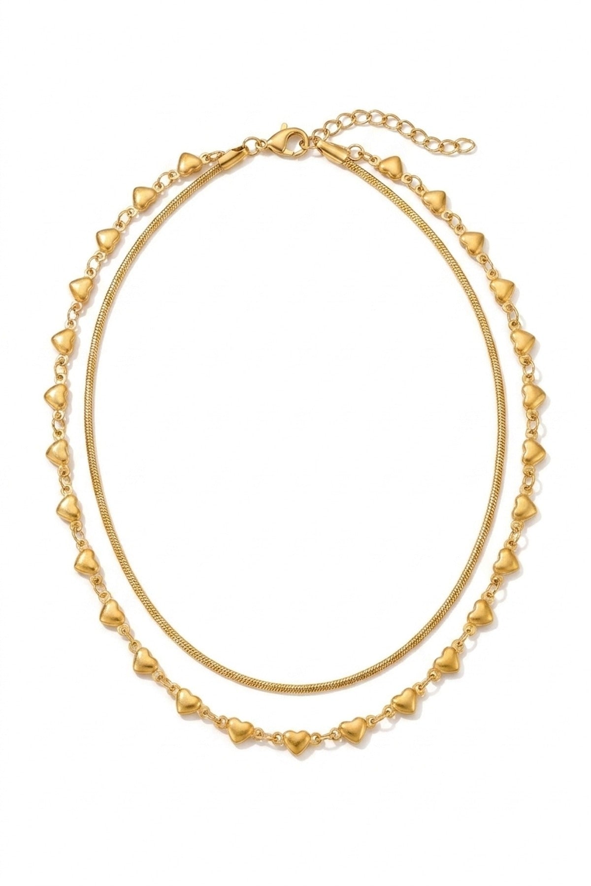 Hiyaf Double Layer Hearts Necklace packshot