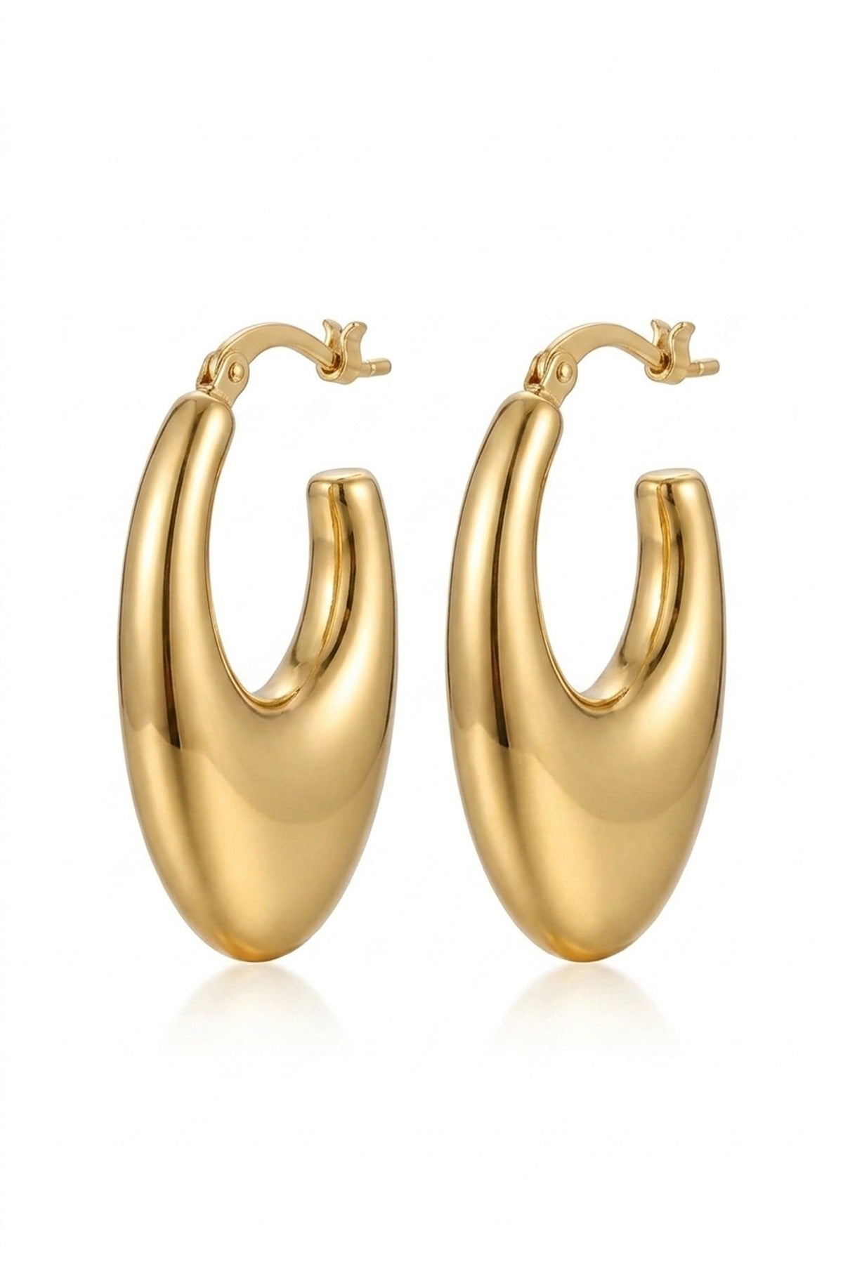 Talulah Sculptural Open Hoop Earrings packshot