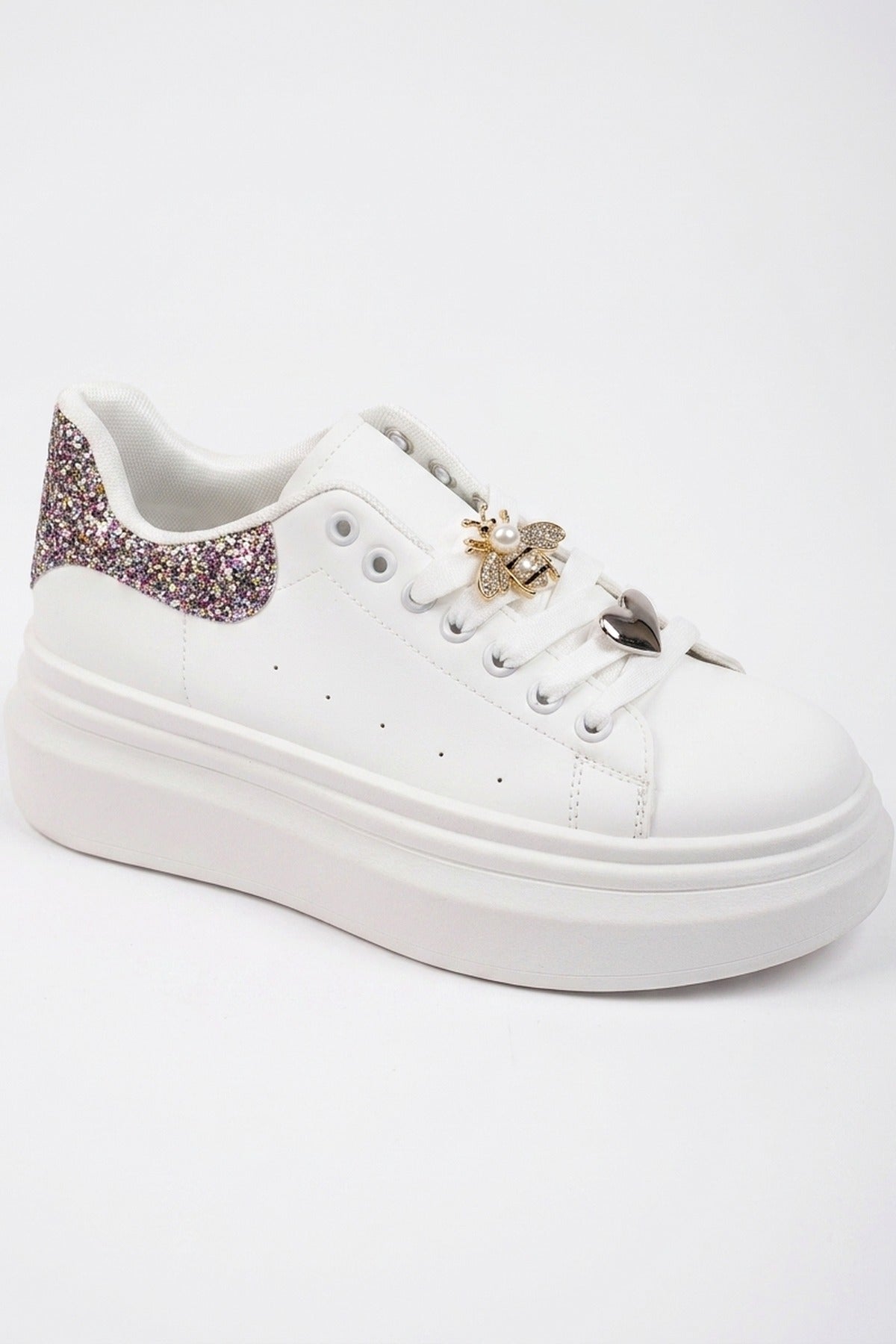 Sloane White Platform Trainers - Multi