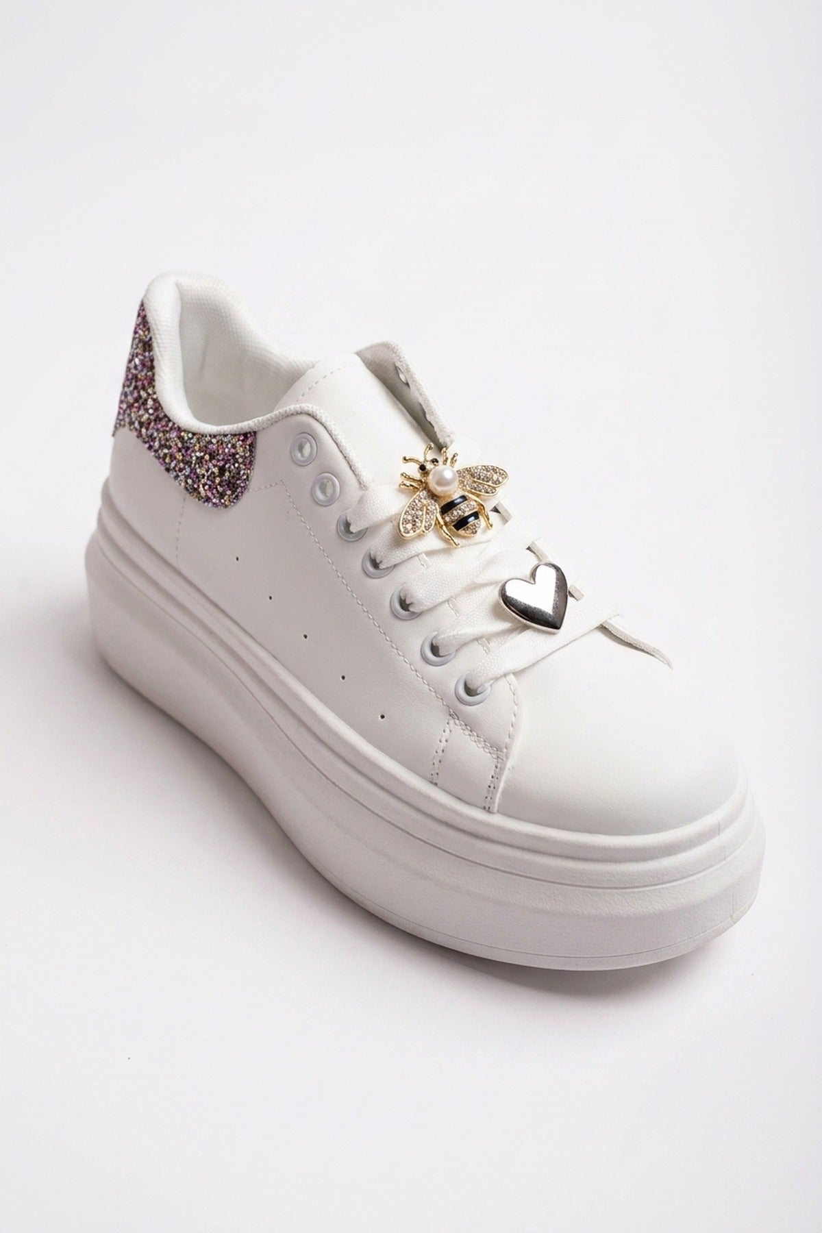 Sloane White Platform Trainers - Multi