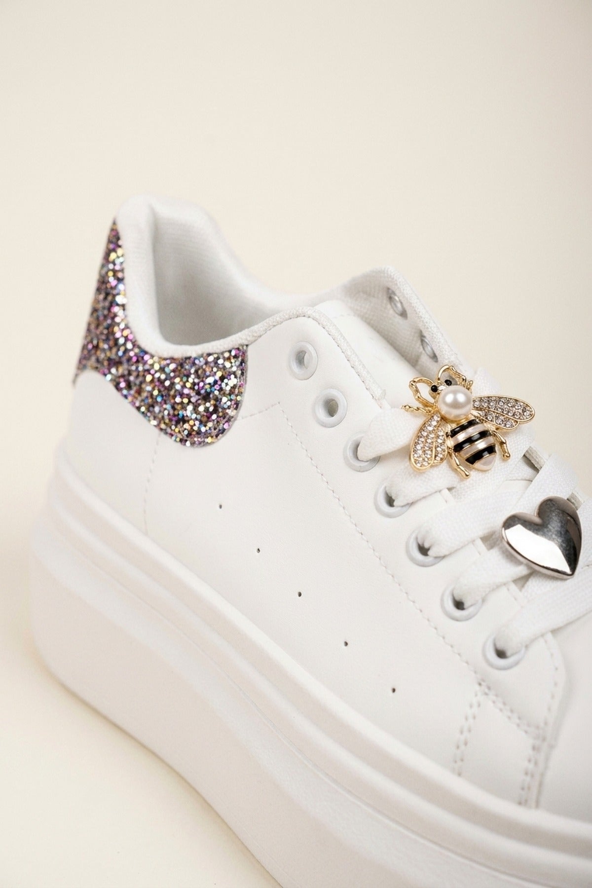 Sloane White Platform Trainers - Multi