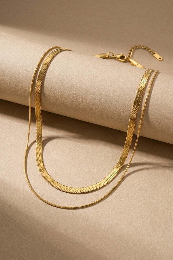 Gold Yala Double Layered Necklace Luxe