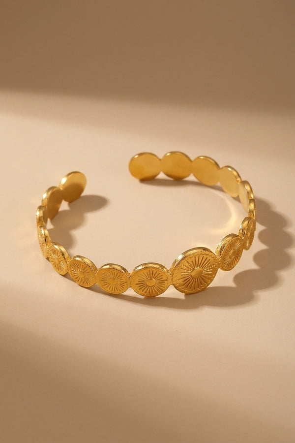 gold Jandu Round Geo Bracelet