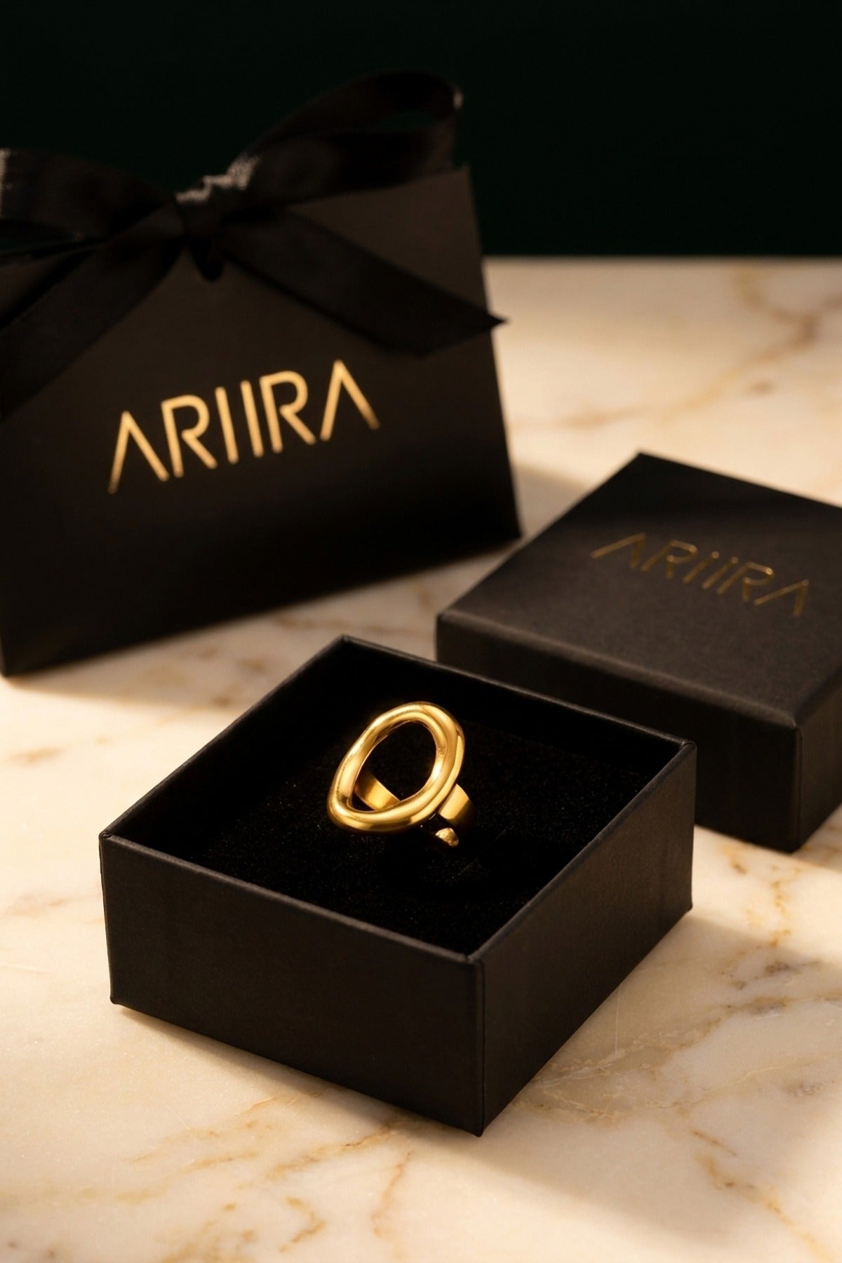 Gold Yara Minimalist Round Trend Ring