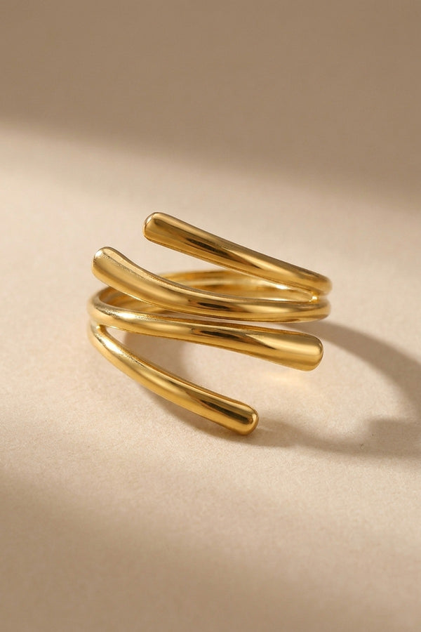 Gold Muhjra Swirl Open Ring