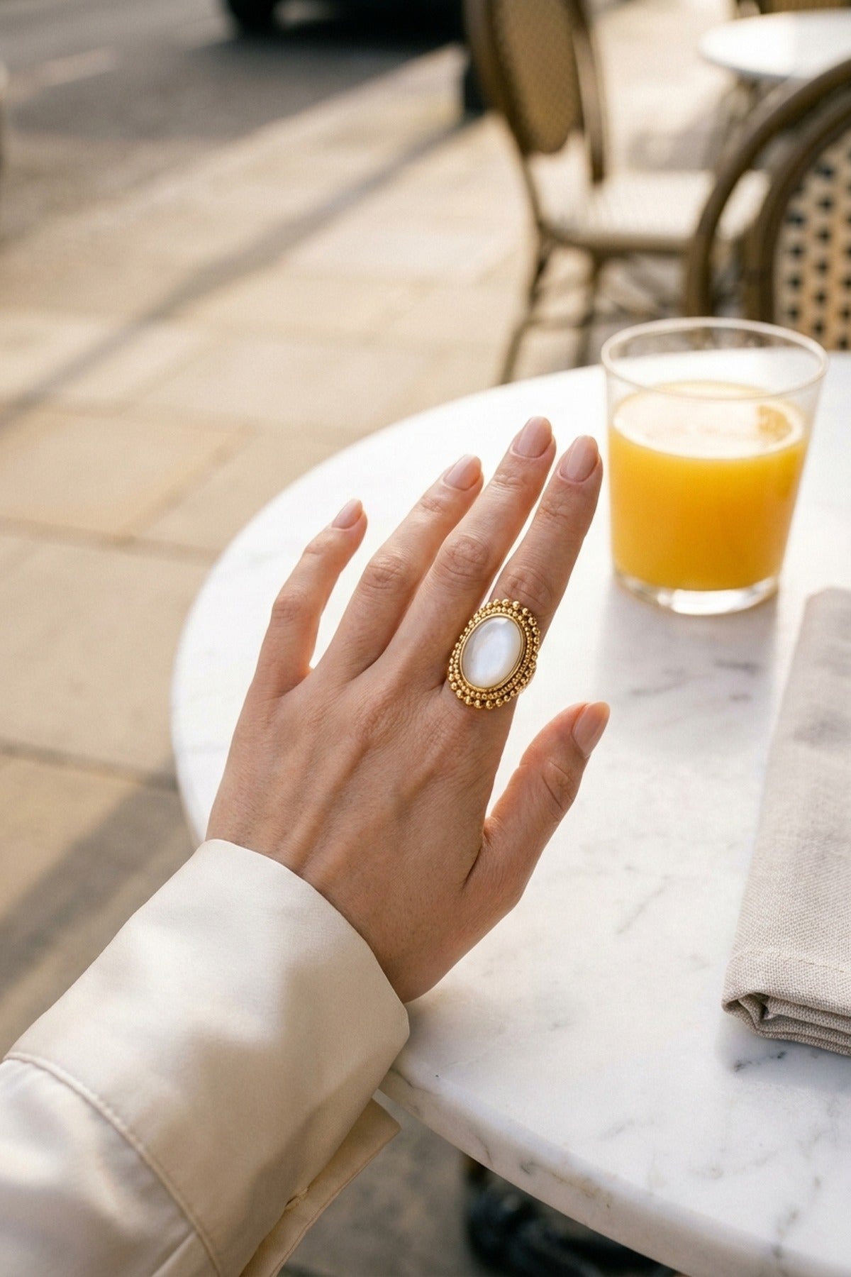 Evangeline Ring - White