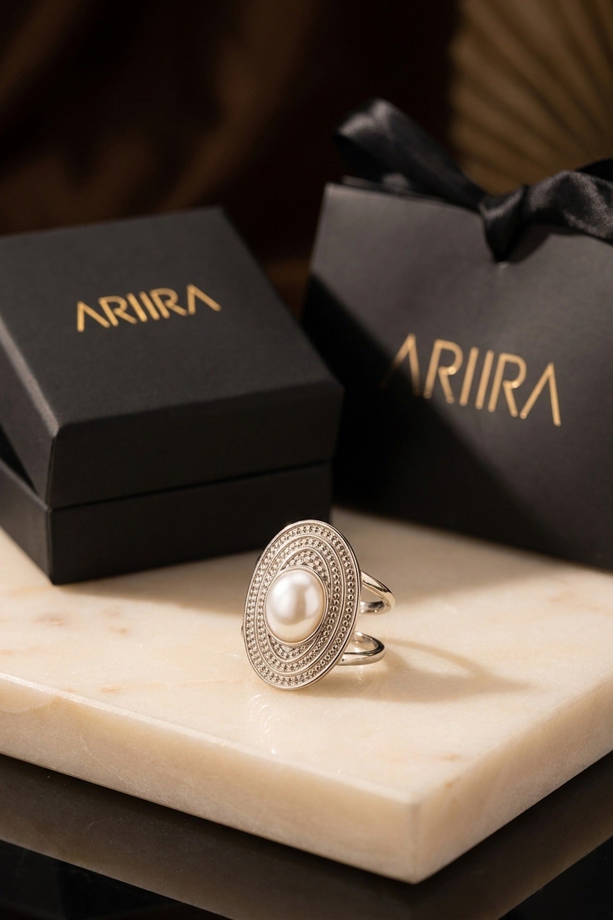 Evangeline Ring - White