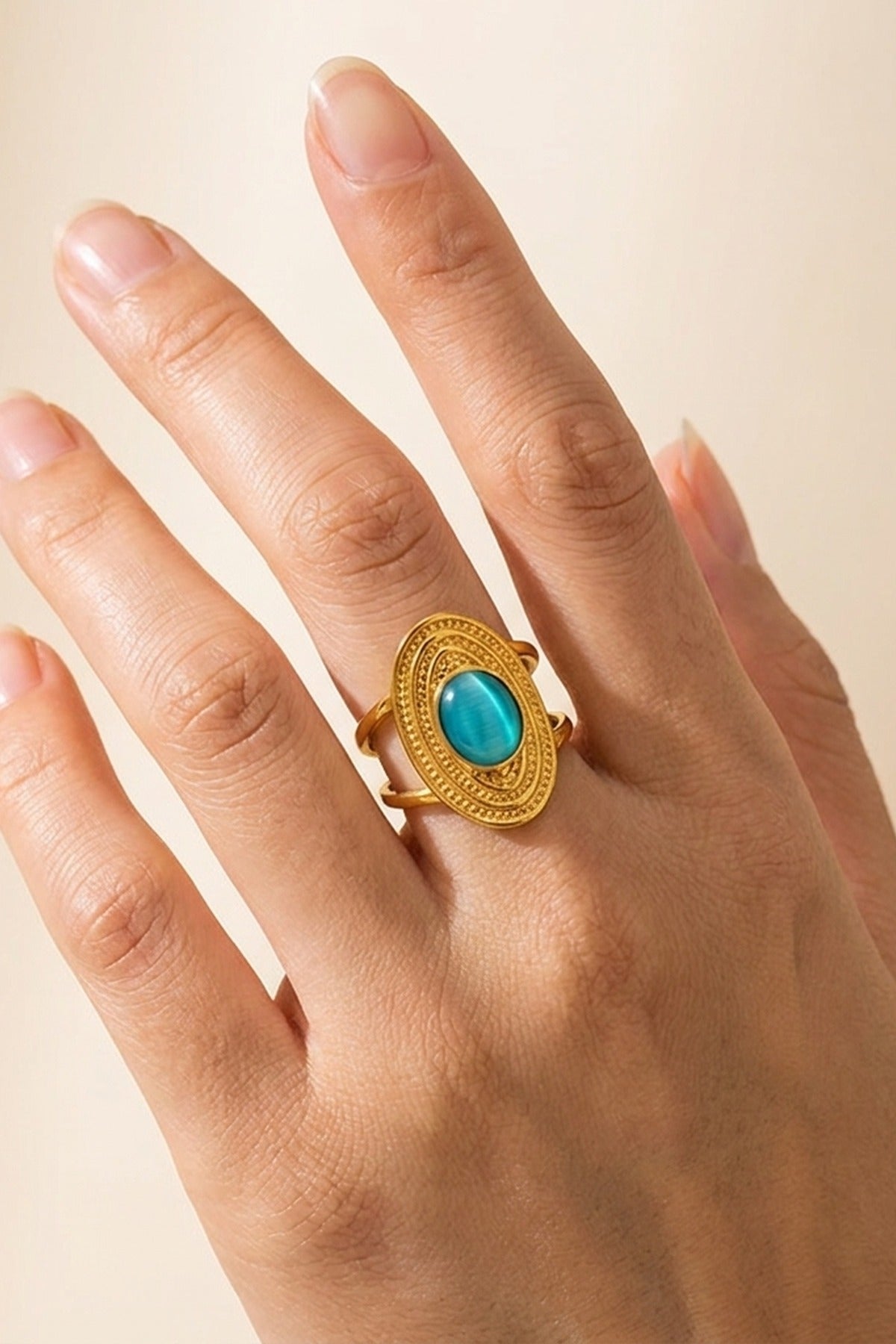 Evangeline Ring - Aqua