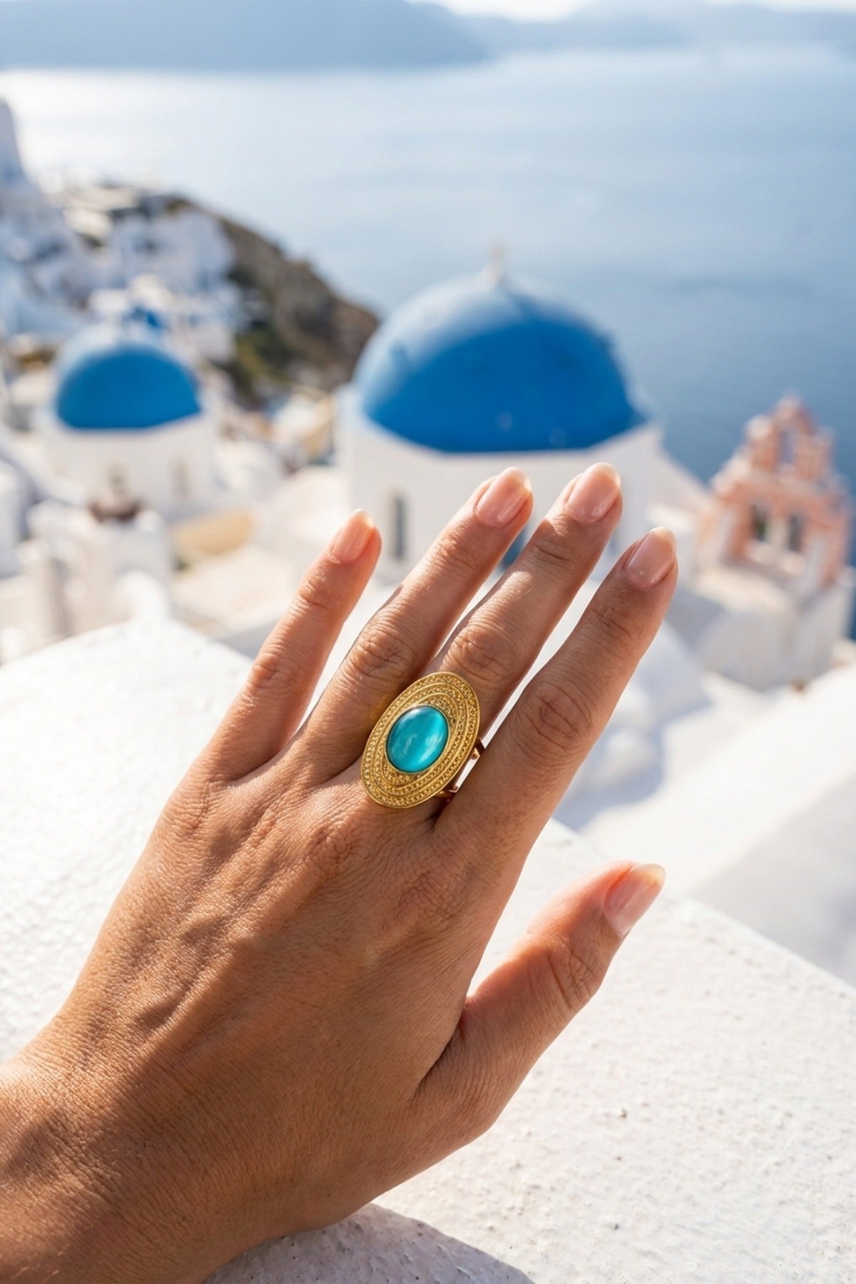 Evangeline Ring - Aqua