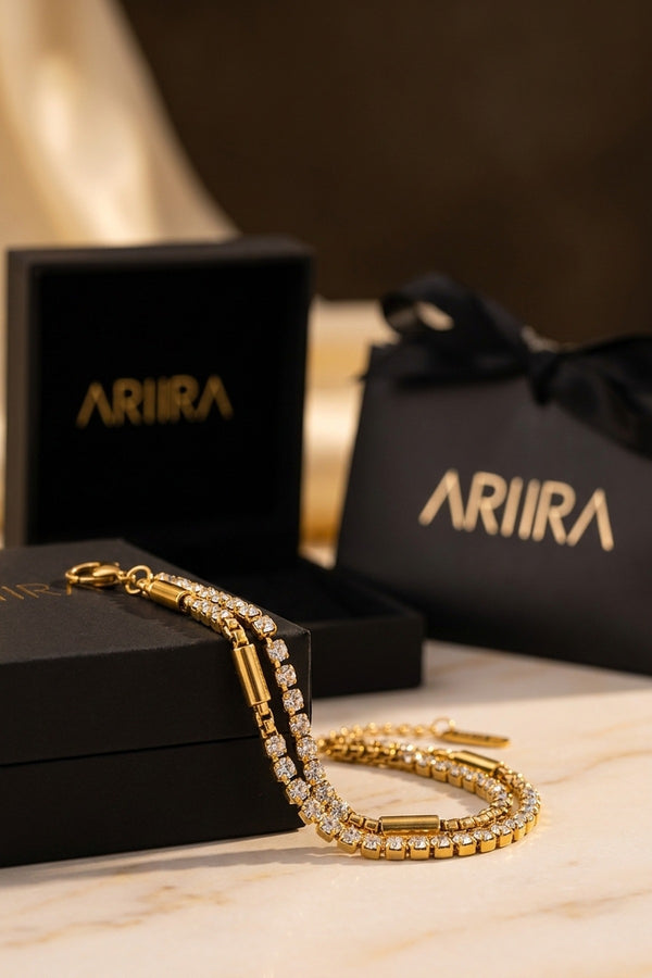 gold Winifred Gold Tone Layered Box Chain