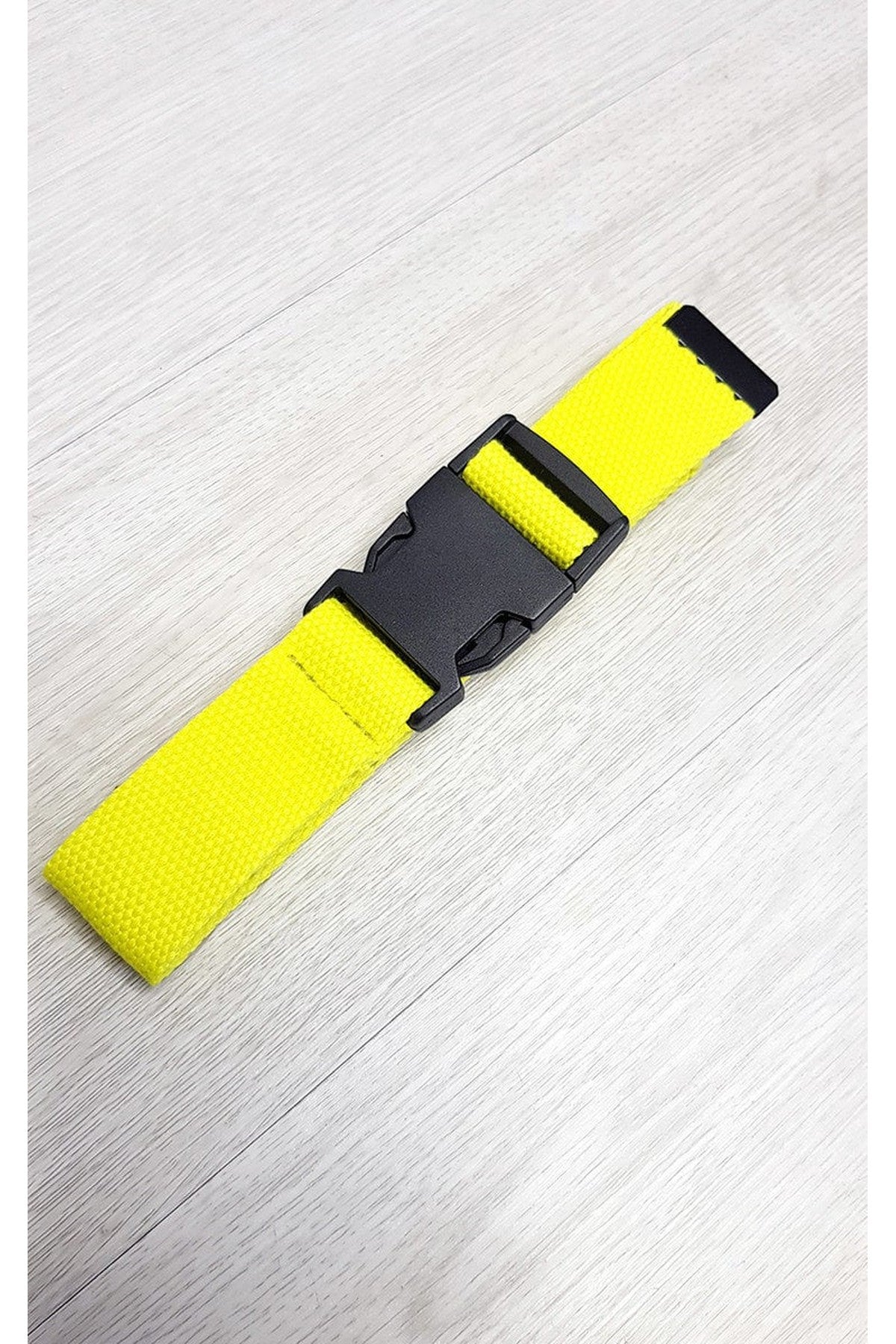 Ally Fabric Buckle Belt - NEON YELLOW