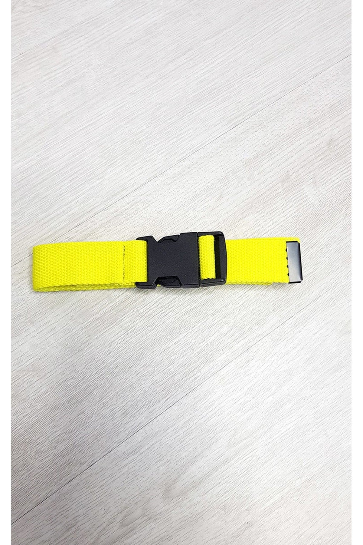 Ally Fabric Buckle Belt - NEON YELLOW