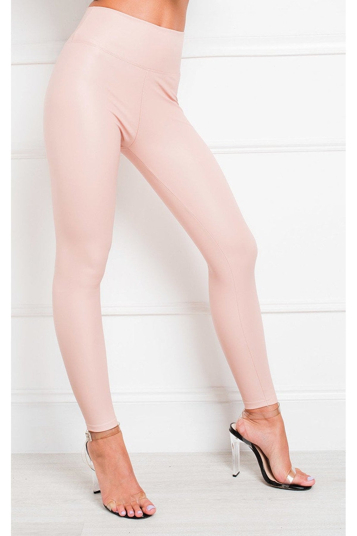 Eunice Faux Leather Leggings - PINK