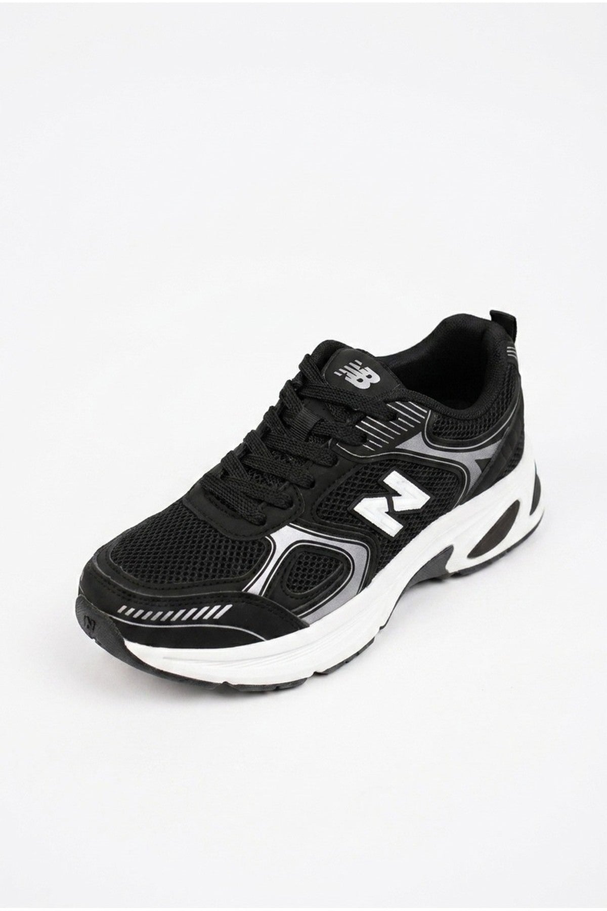 Harper Womens Chunky Sole Mesh Panel Trainers - Black