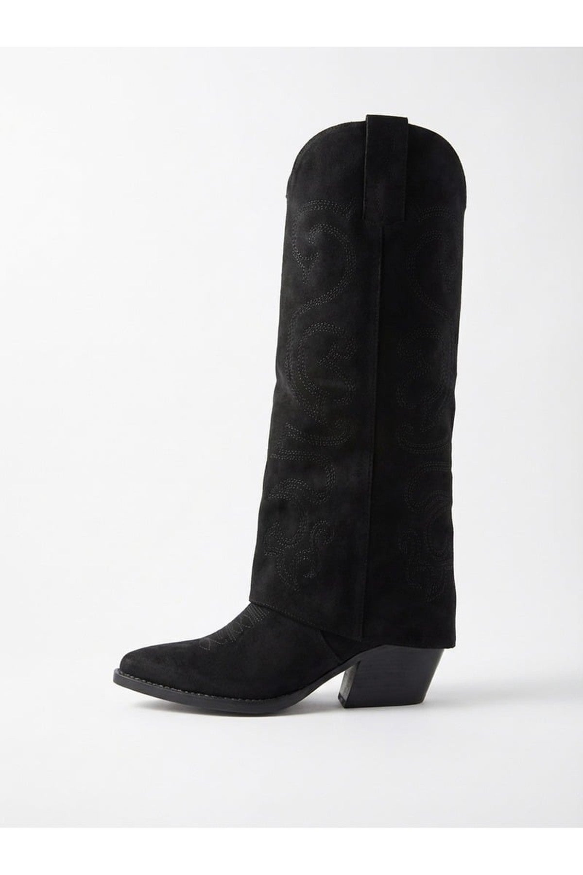 Ivy Womens Embroidered Western Cowboy Boots - Black