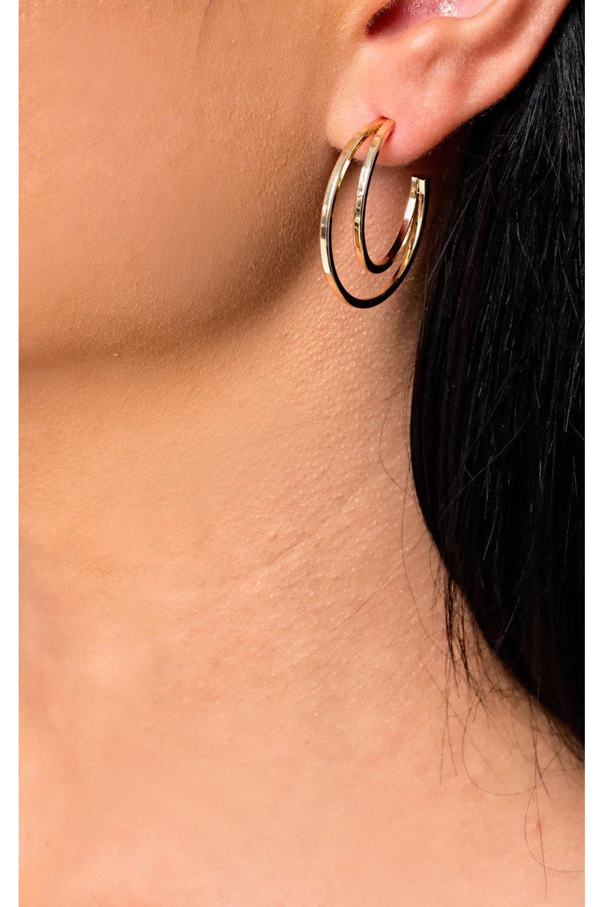 Kylee Double Hooped Earrings - GOLD