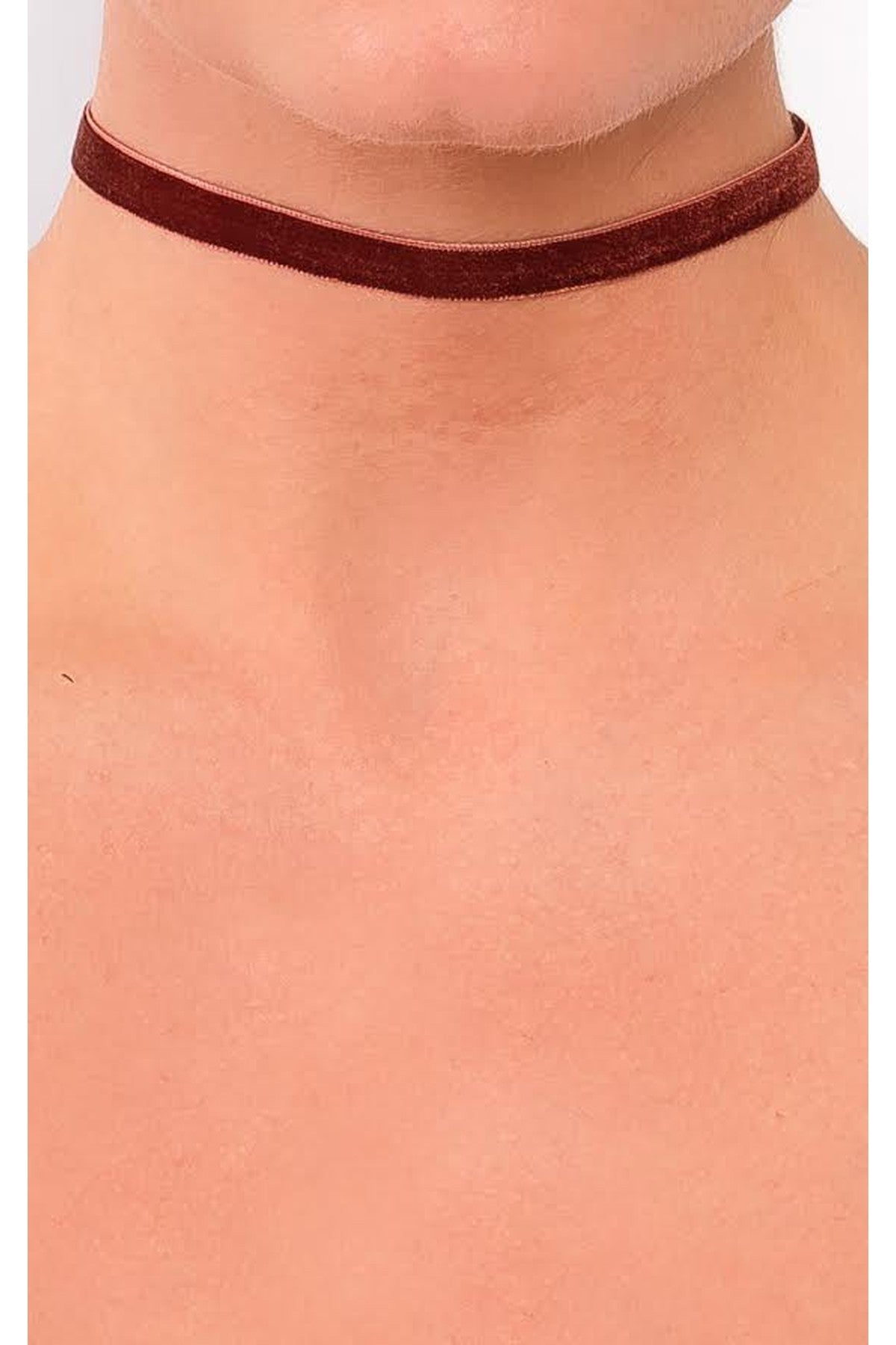 Lidia Suede Choker - BROWN