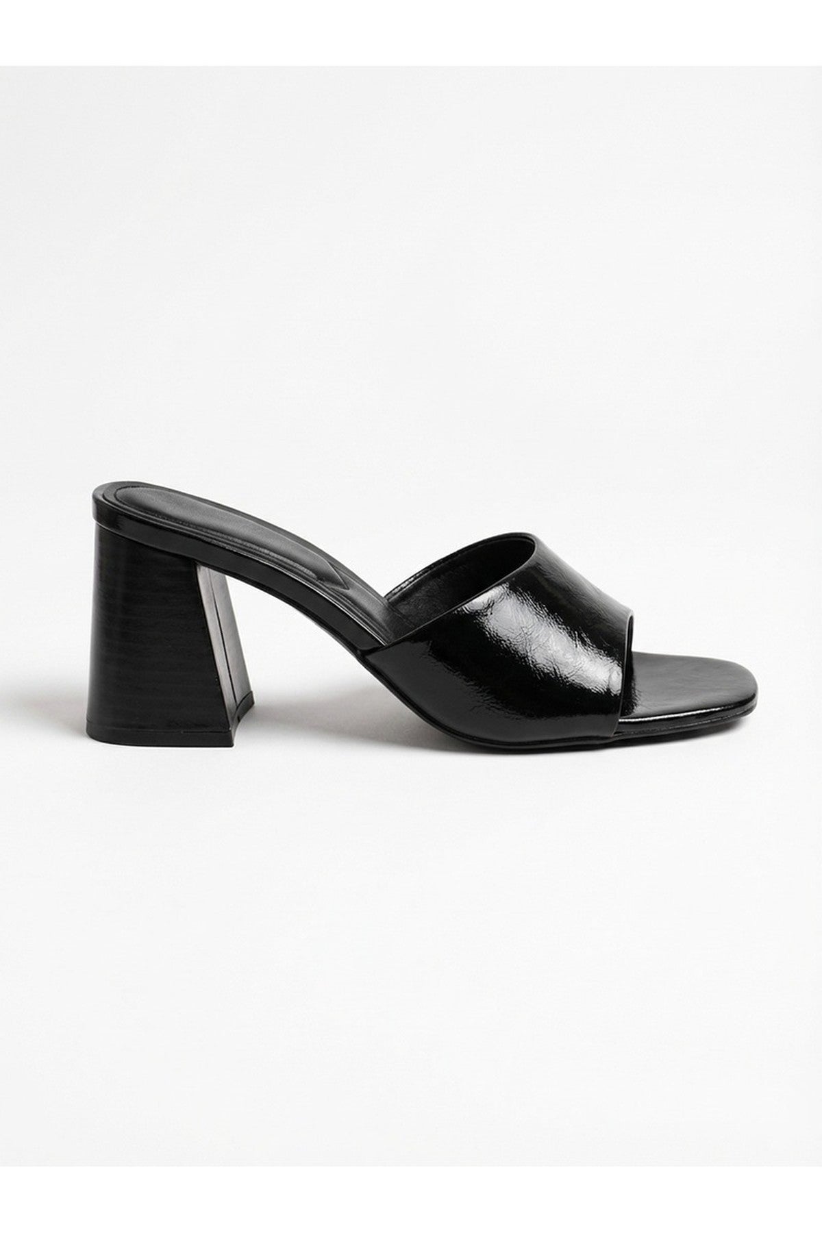 Rosa Womens Square Toe Block Heel Mules - Black
