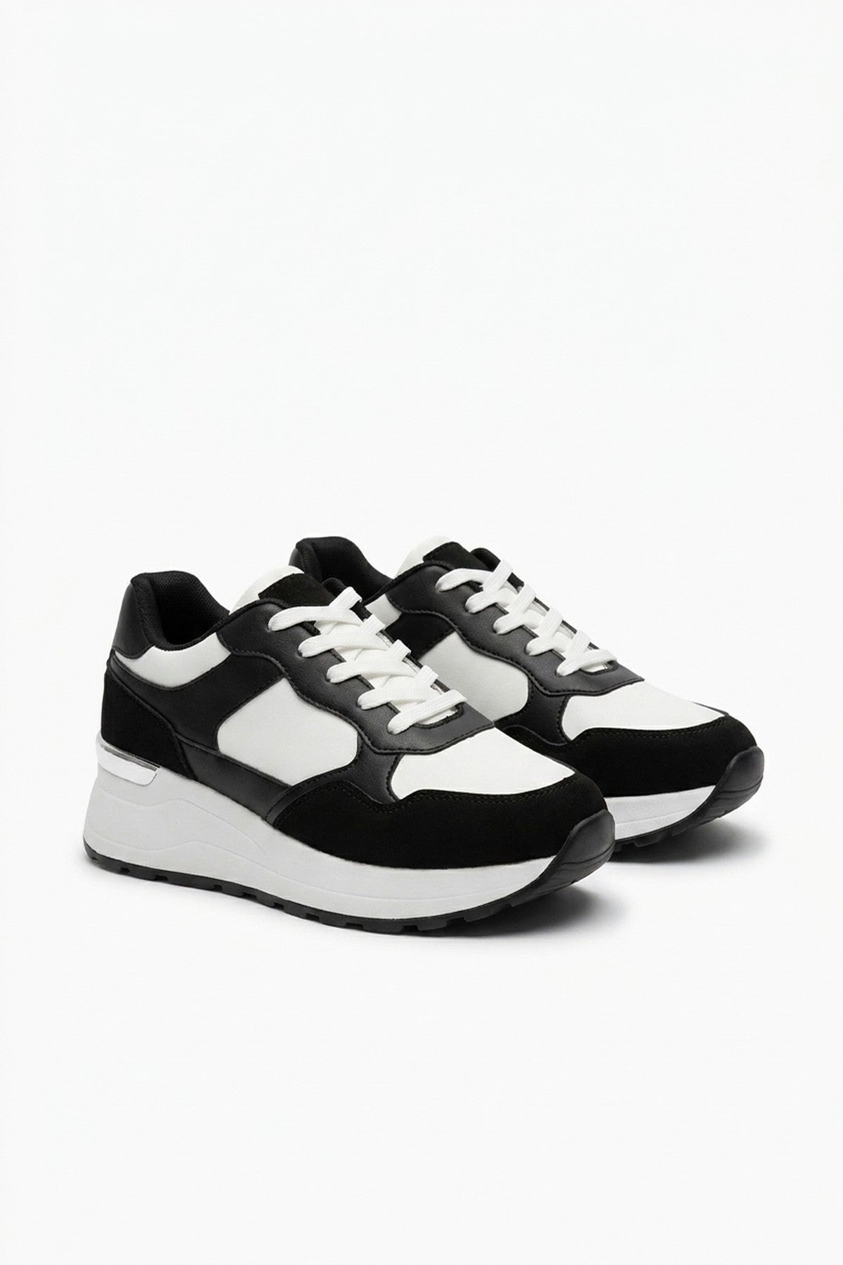 Amber Womens Chunky Platform Trainers - Black