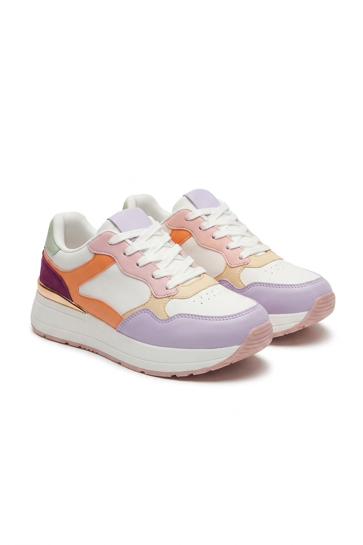 Amber Womens Chunky Platform Trainers - Pink