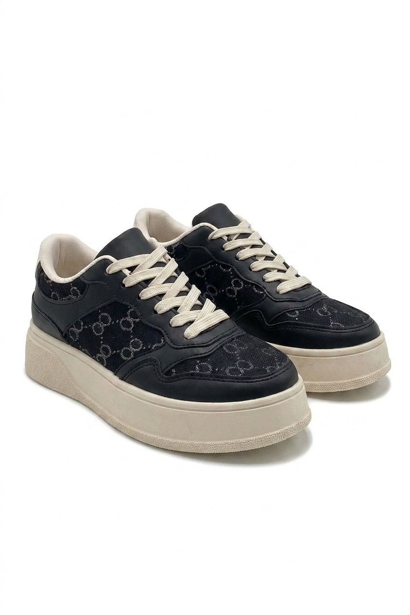 Annie Printed Trainers - Black
