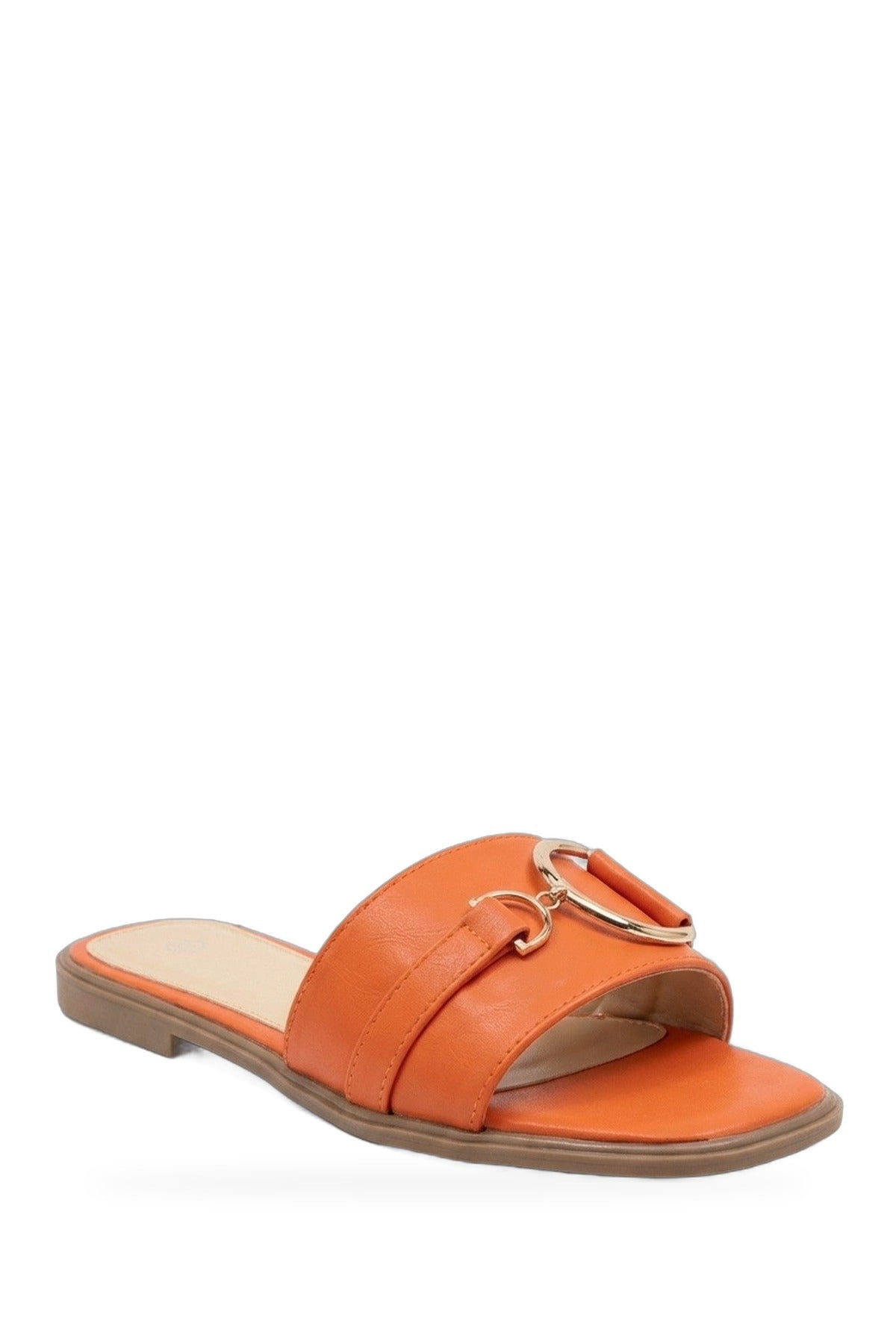 Ashleigh Gold Detail Sliders - Orange