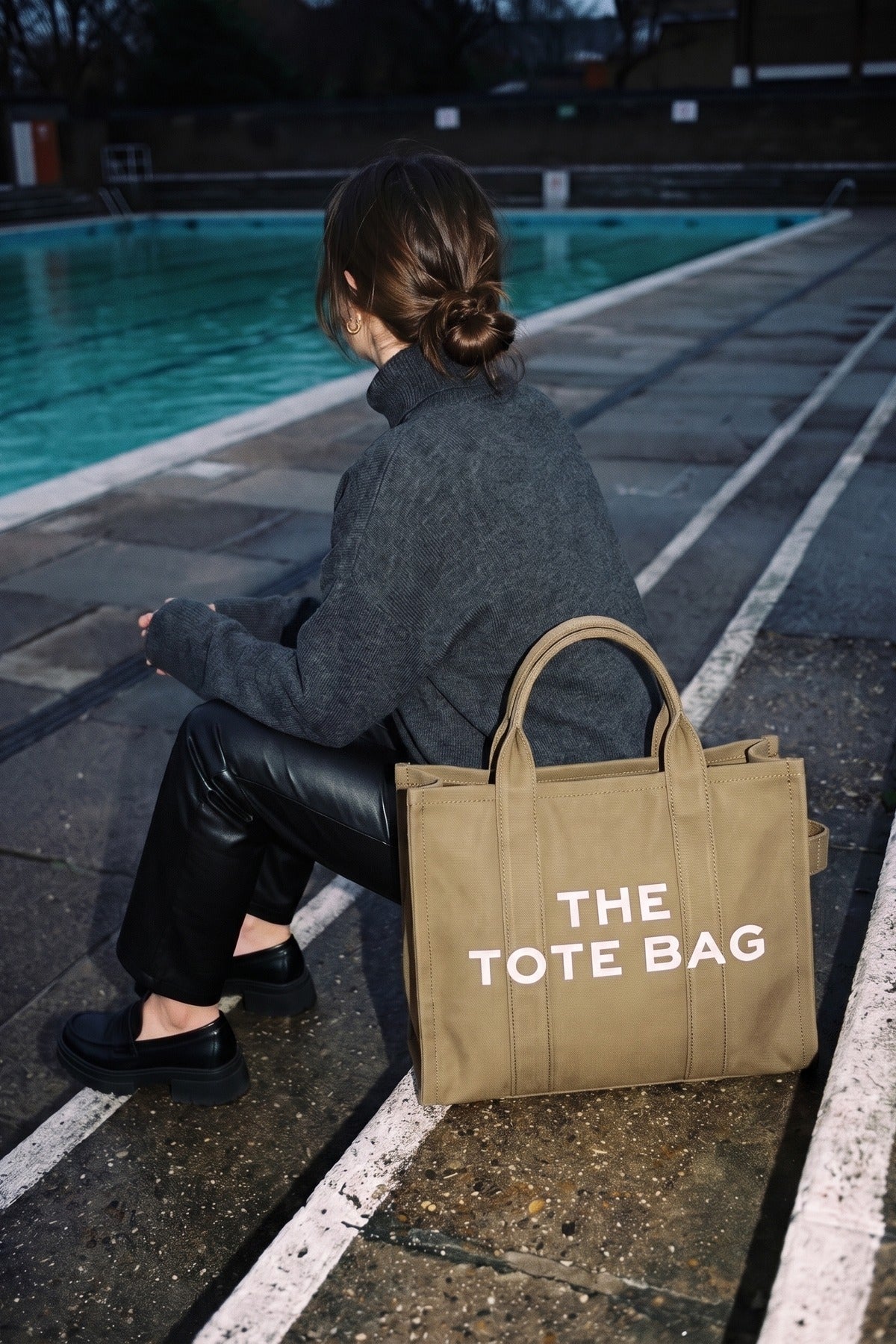 Ludovica Printed Canvas Tote Bag - Beige