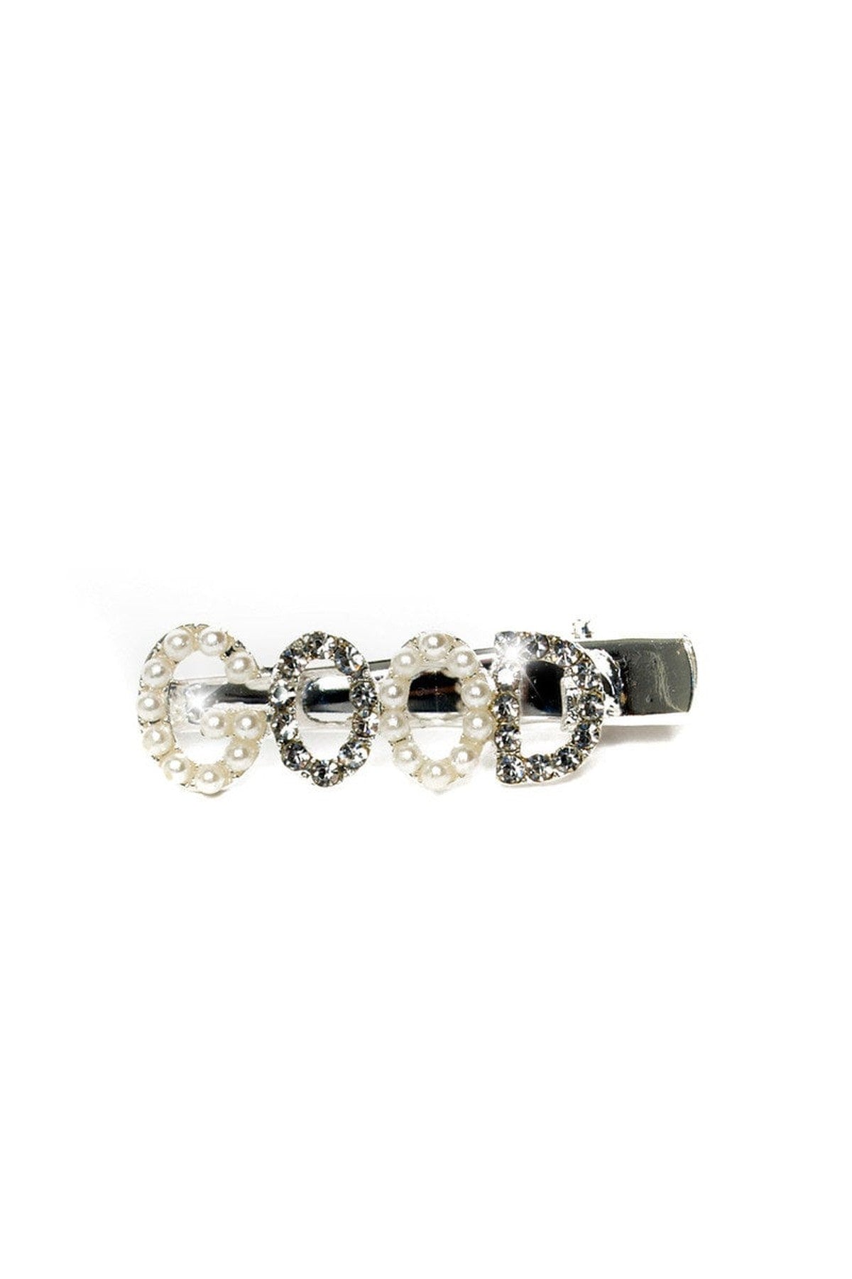 Chelsy Slogan Diamante And Pearl Hair Clip - Assorted