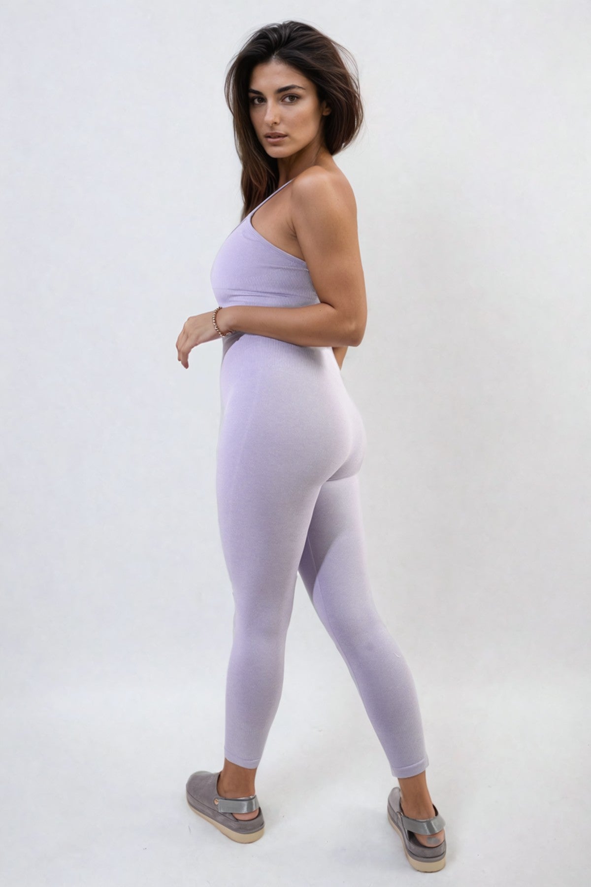 Christina Sleeveless Bodycon Jumpsuit - Lilac