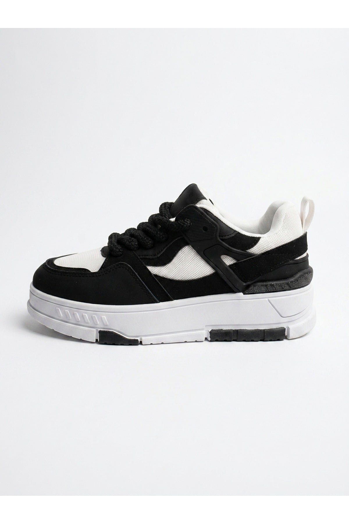 Genevieve Monochrome Chunky Sole Trainers - Black
