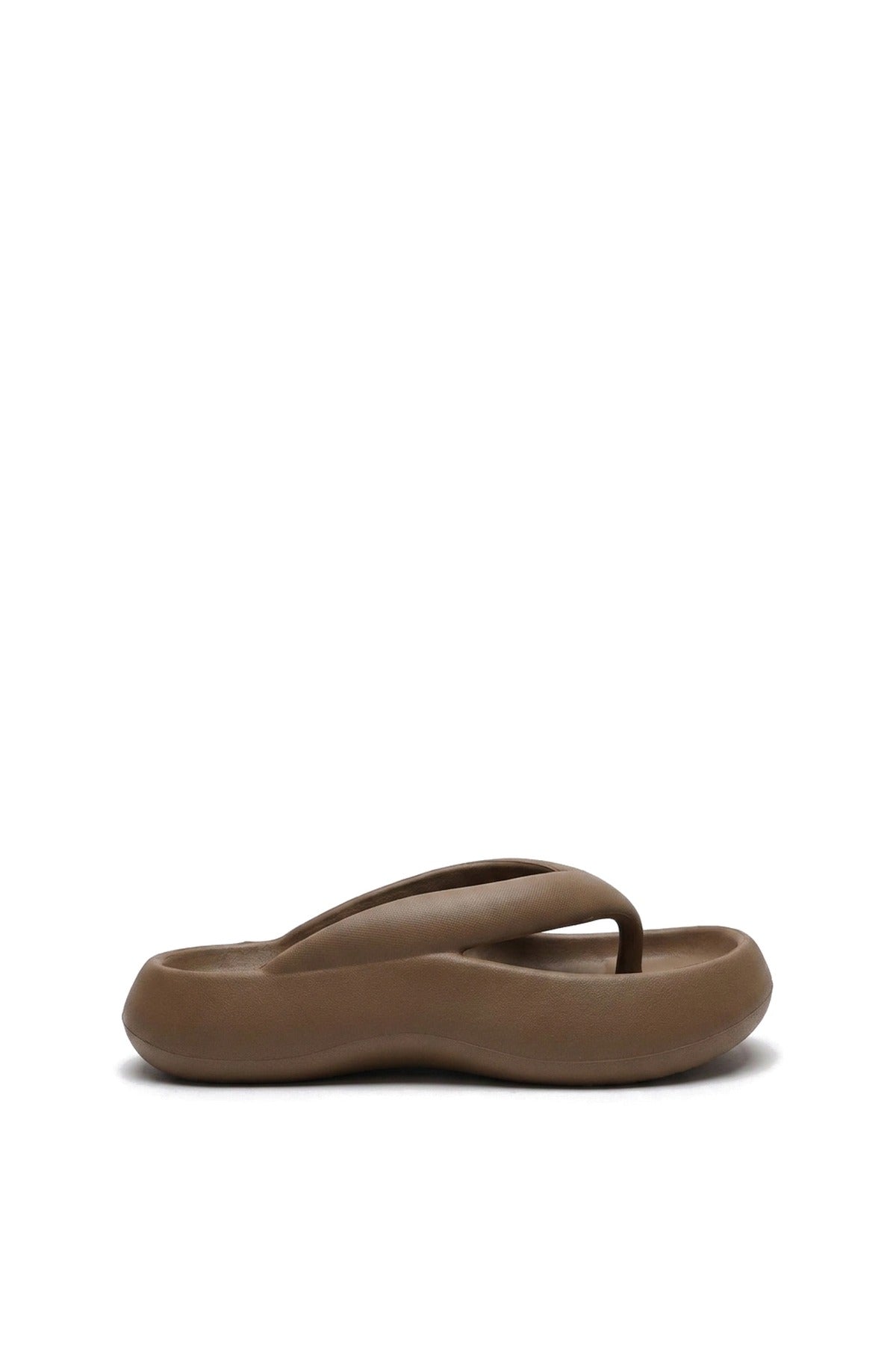 Cora Chunky Platform Flip-flops Sandals - Brown