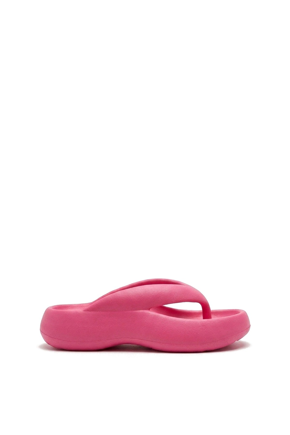 Cora Chunky Platform Flip-flops Sandals - Fuschia