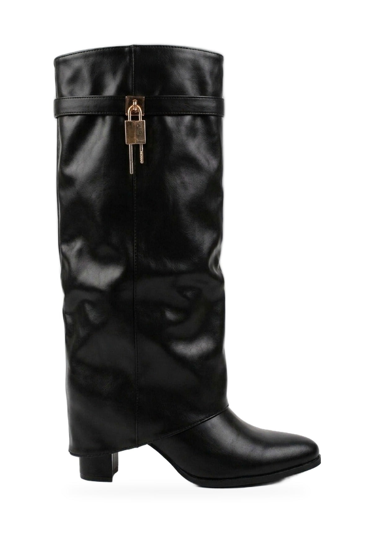 Cordelia Knee High Slouch Boots - Black