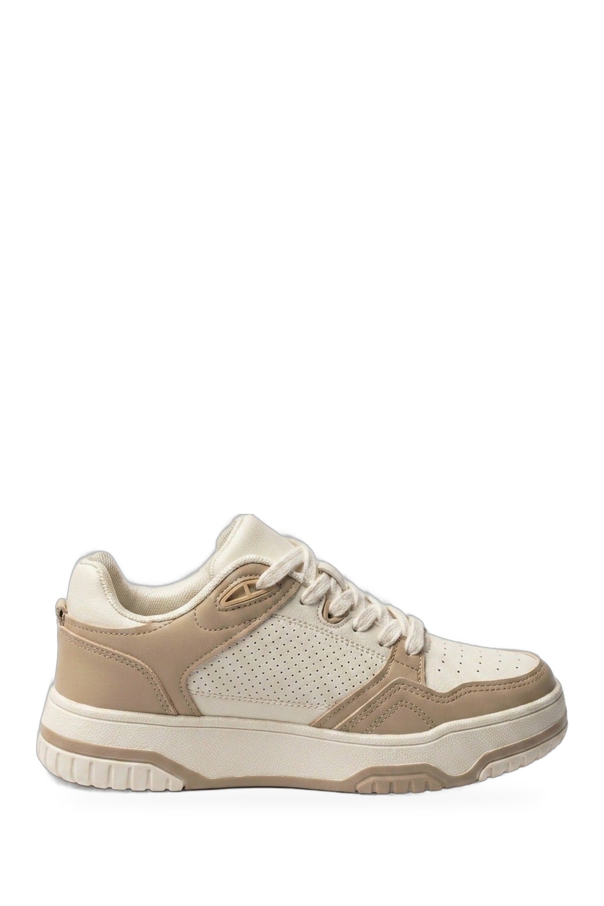 Cordelia Two Tone Panel Chunky Trainers - Beige