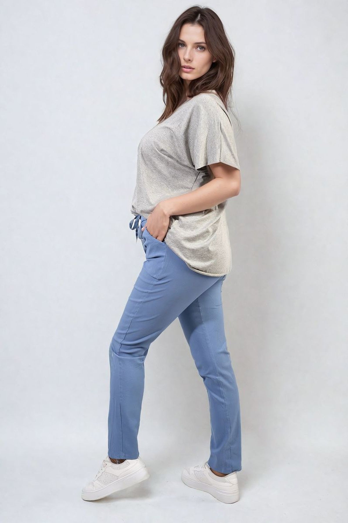 Delilah Casual Drawstring Trousers - Jeans