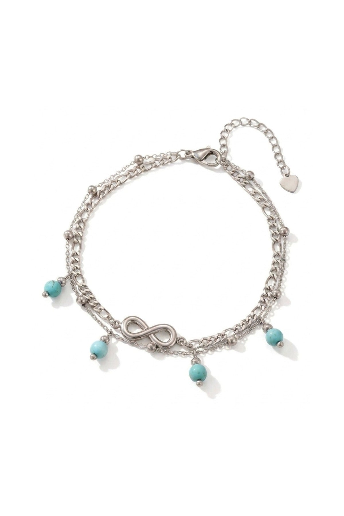 Dilara Layered Infinity Symbol Anklet - Gold_wb