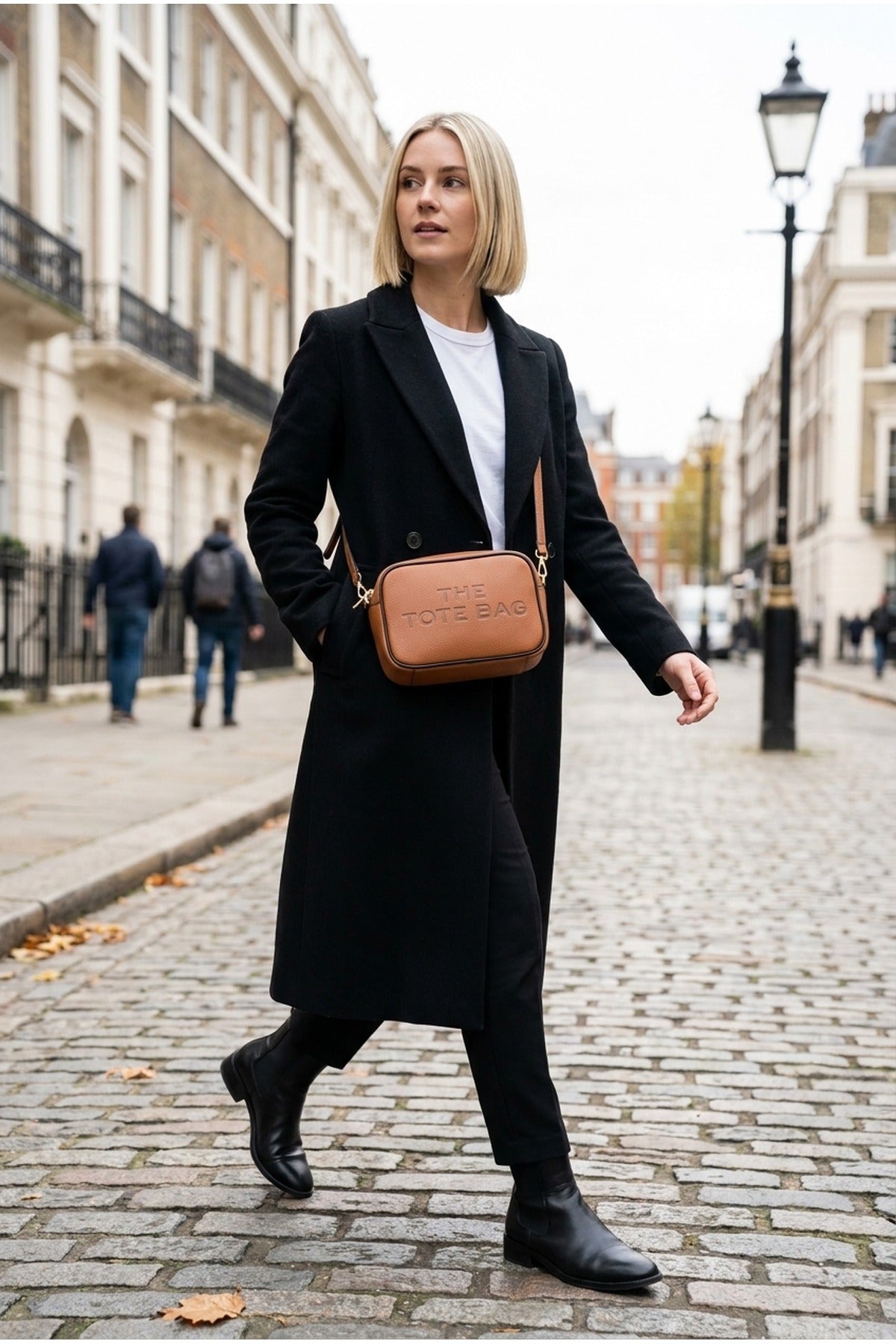 Saoirse Pebbled Faux Leather Camera Bag - Brown