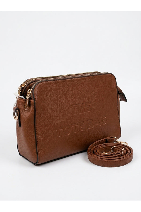 Saoirse Pebbled Faux Leather Camera Bag - Brown
