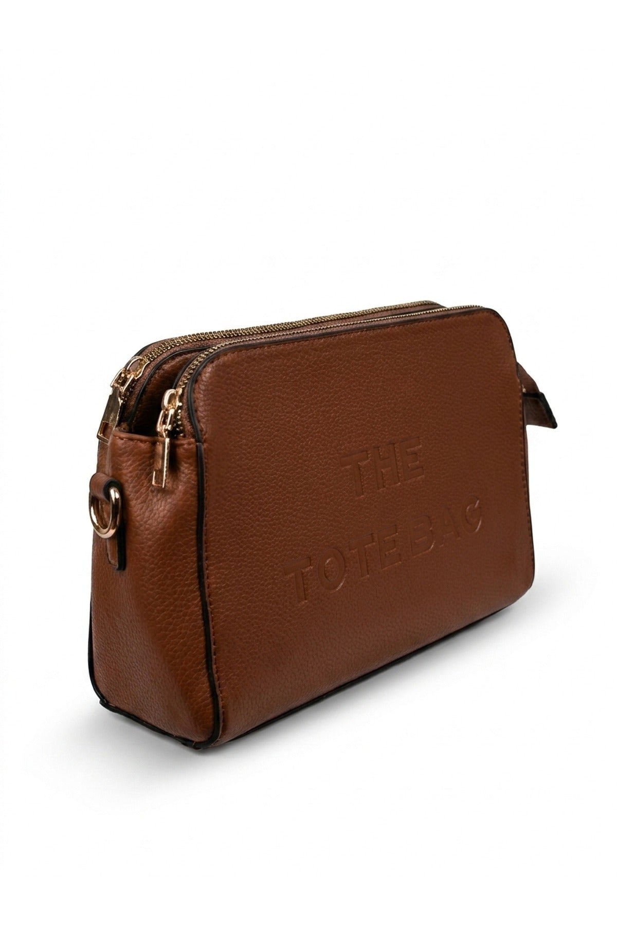 Saoirse Pebbled Faux Leather Camera Bag - Brown