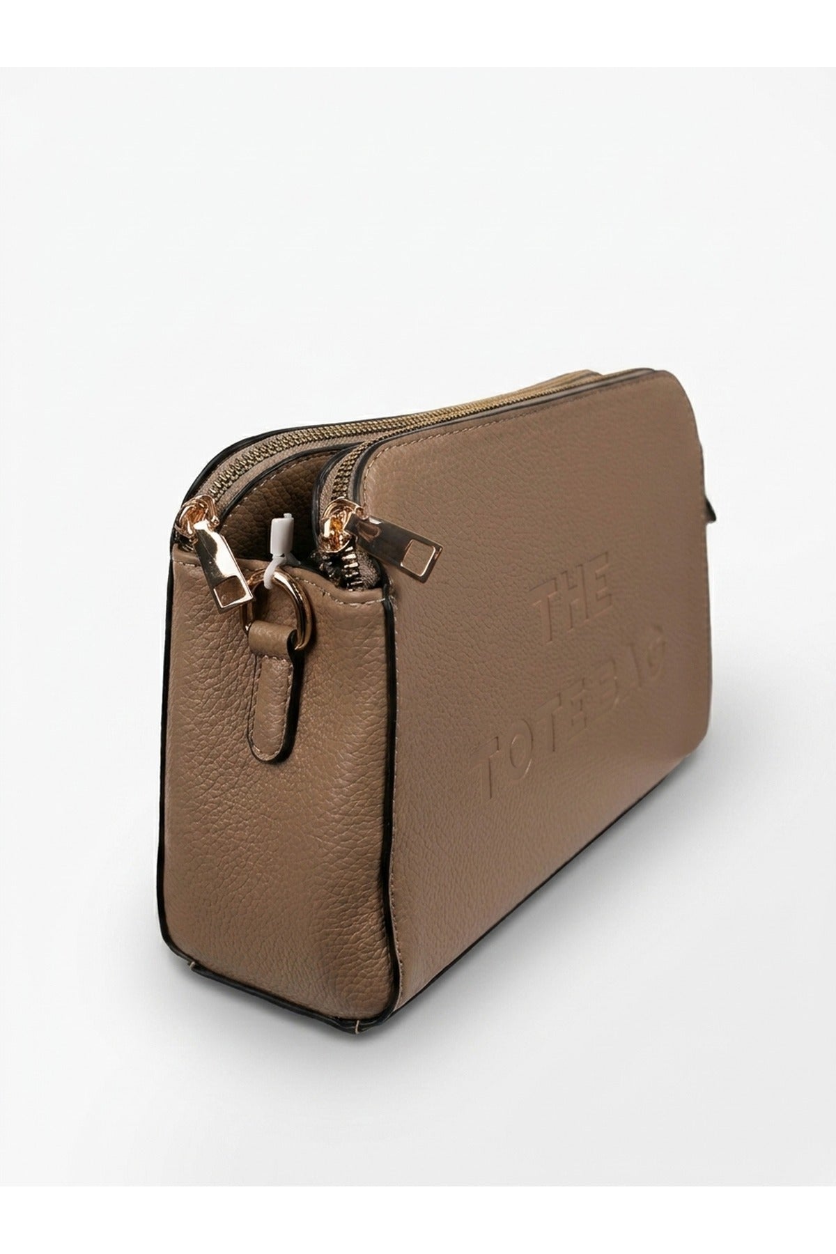Saoirse Pebbled Faux Leather Camera Bag - Khaki