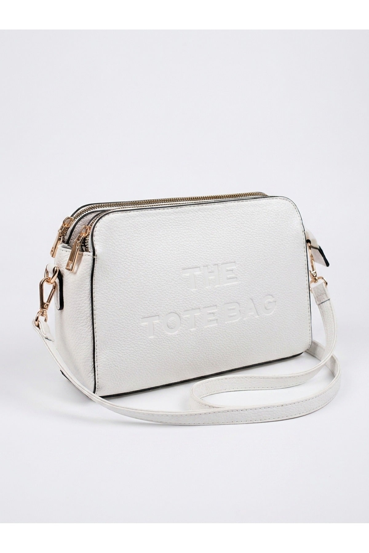 Saoirse Pebbled Faux Leather Camera Bag - White