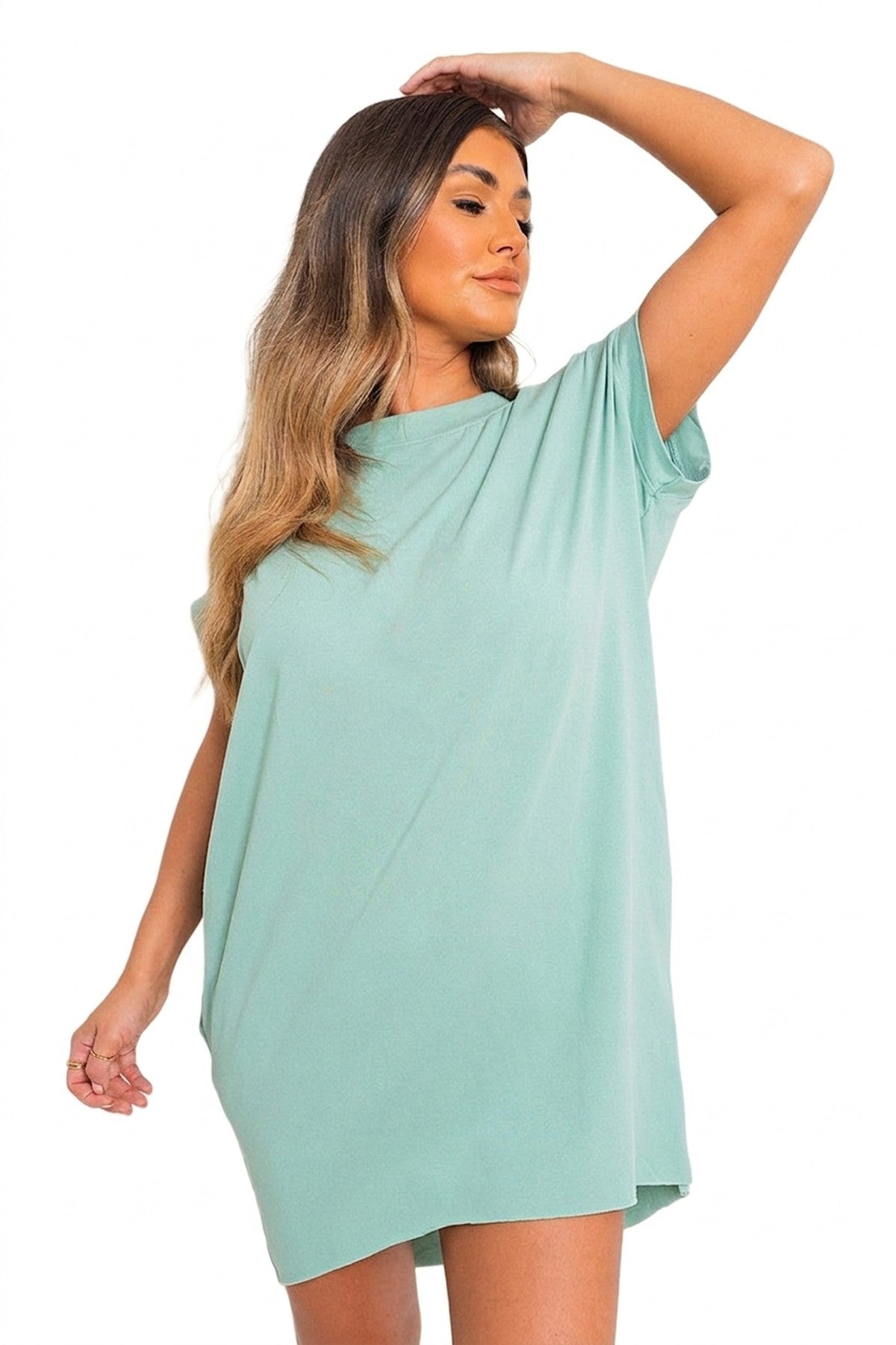 Esme Short Sleeve With Front Pockets Top - Sage_wb
