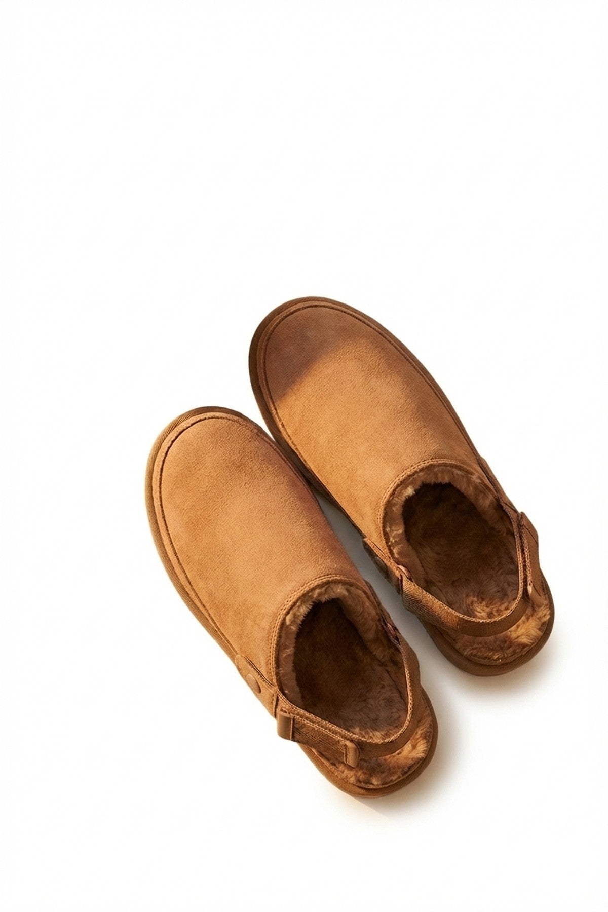 Niraya Faux Suede Slingback Mule Sandals With Cuff Strap - Khaki