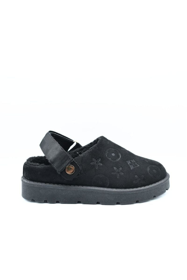 Fernanda Printed Sling Back Platform Clogs - Black