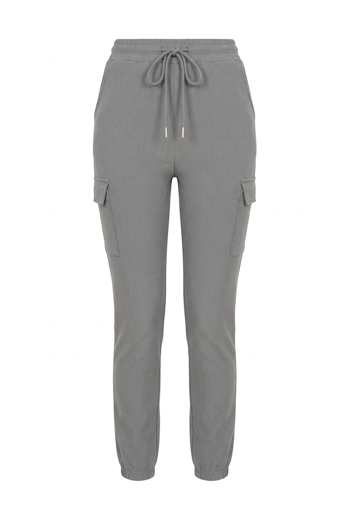 Frankie Cargo Pocket Trouser With Drawstring - GREY_wb