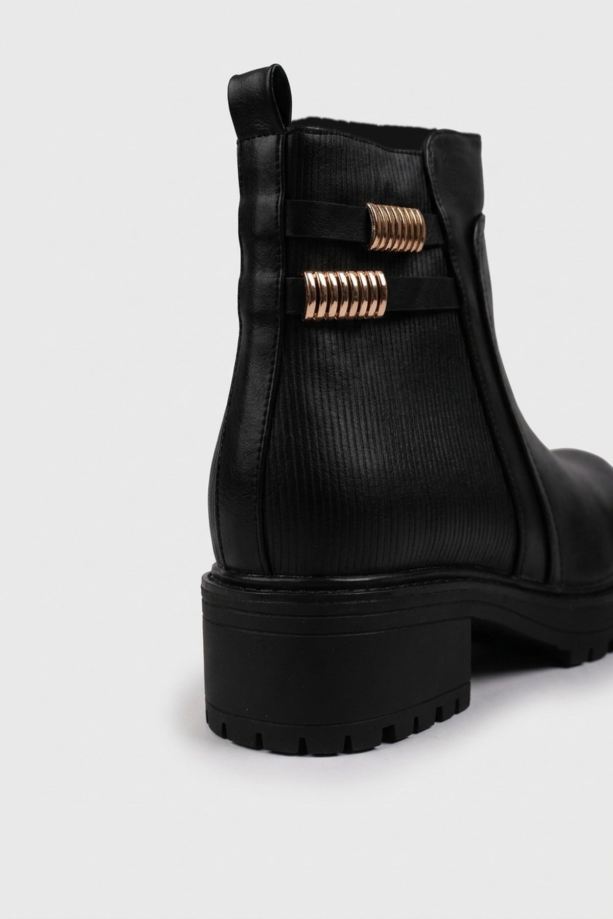 Clodagh Chunky Sole Ankle Boots - Black