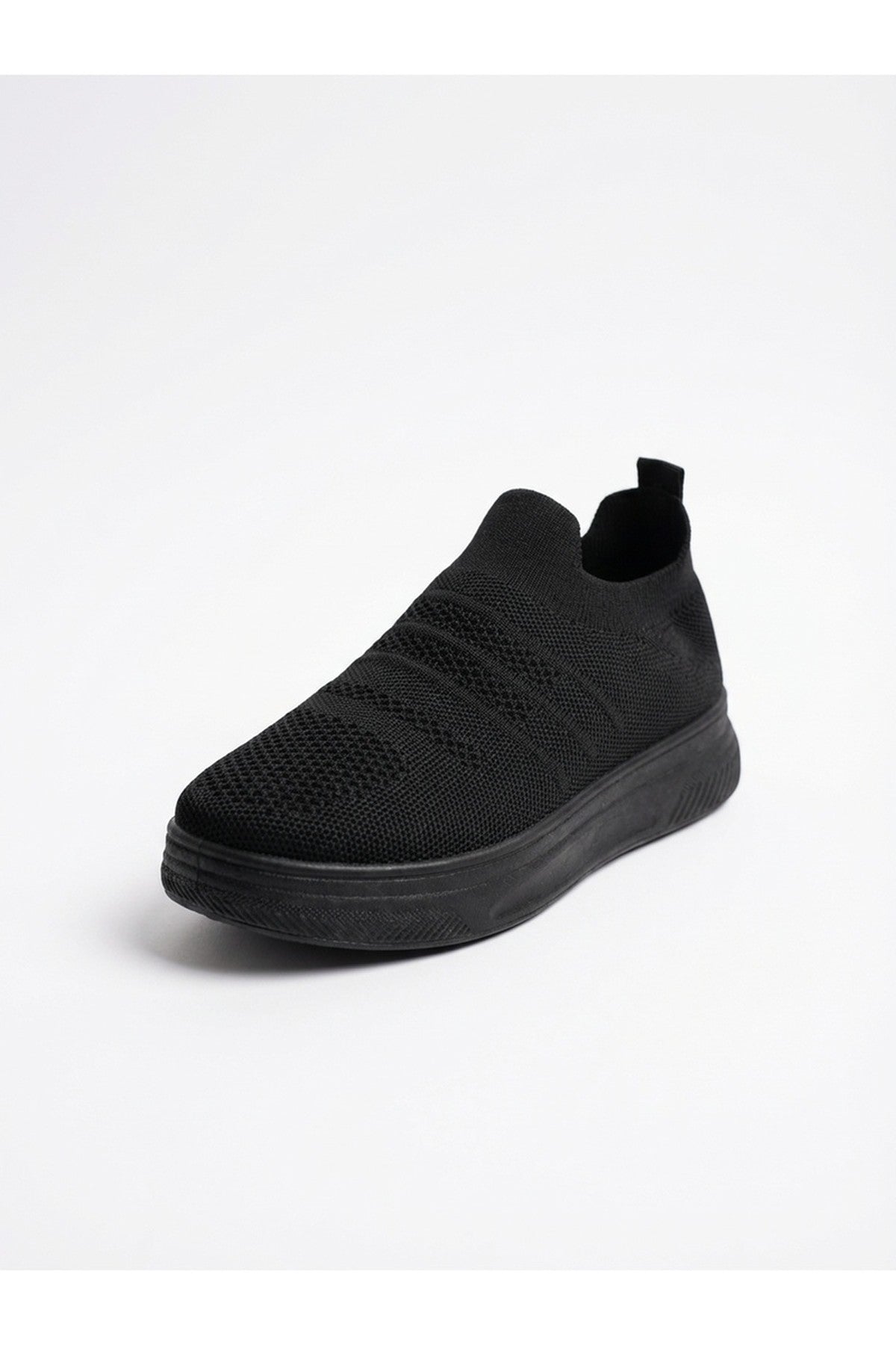 Grace Knit Slip On Trainers - Black