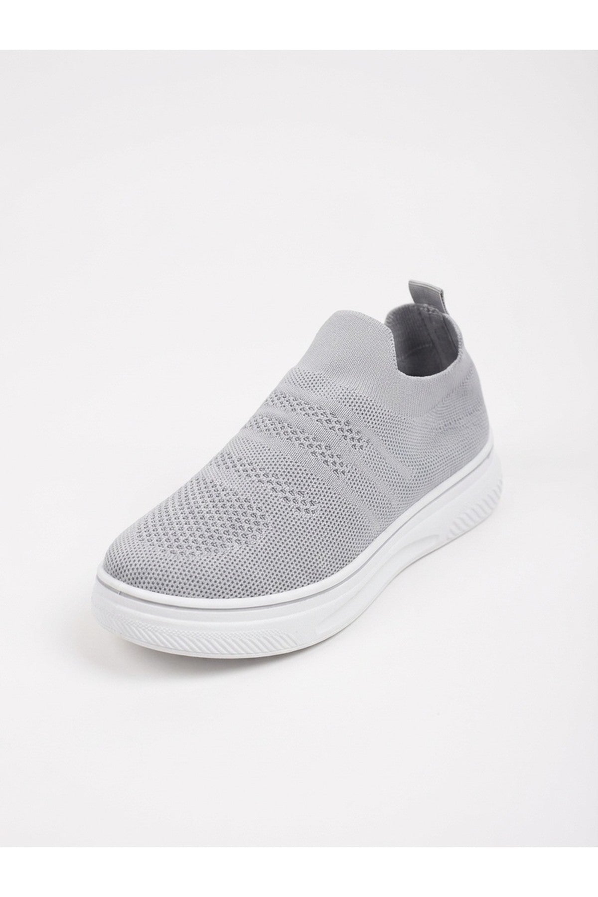 Grace Knit Slip On Trainers - Grey