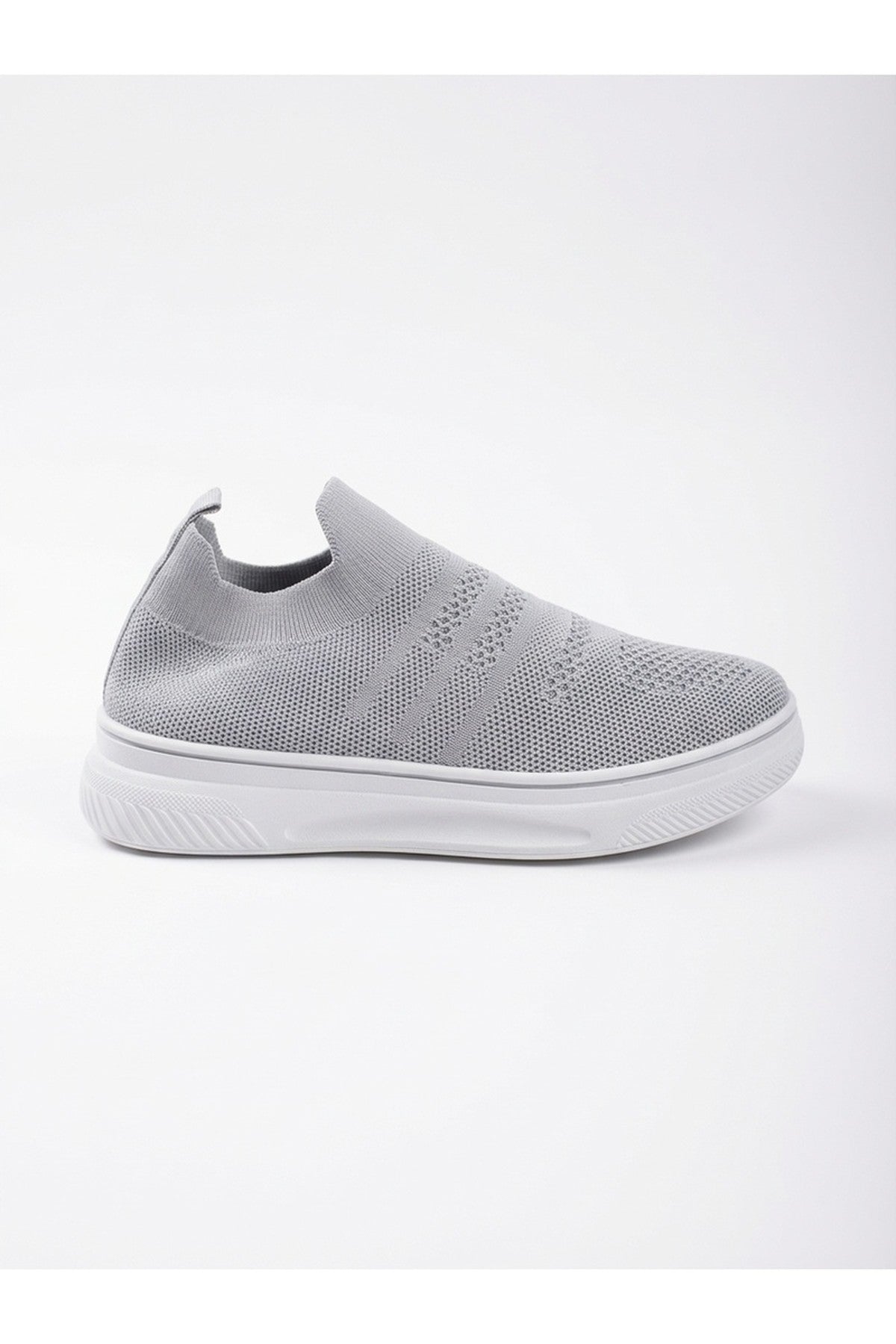Grace Knit Slip On Trainers - Grey