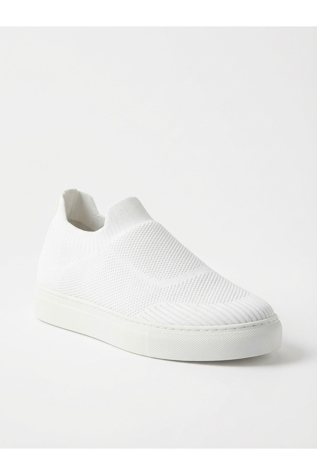 Grace Knit Slip On Trainers - White